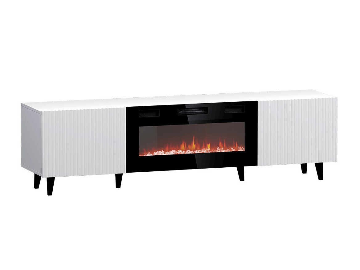 TV-állvány Dicto II (Fehér + Fekete)