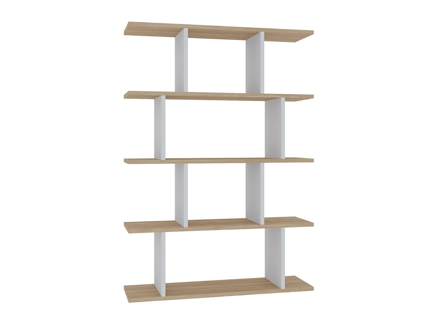 Könyvespolc Kailua 1048 (Tölgy + Fehér)