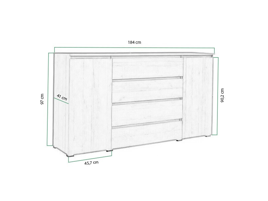 Komód Cirdora 105 (Sonoma tölgy)