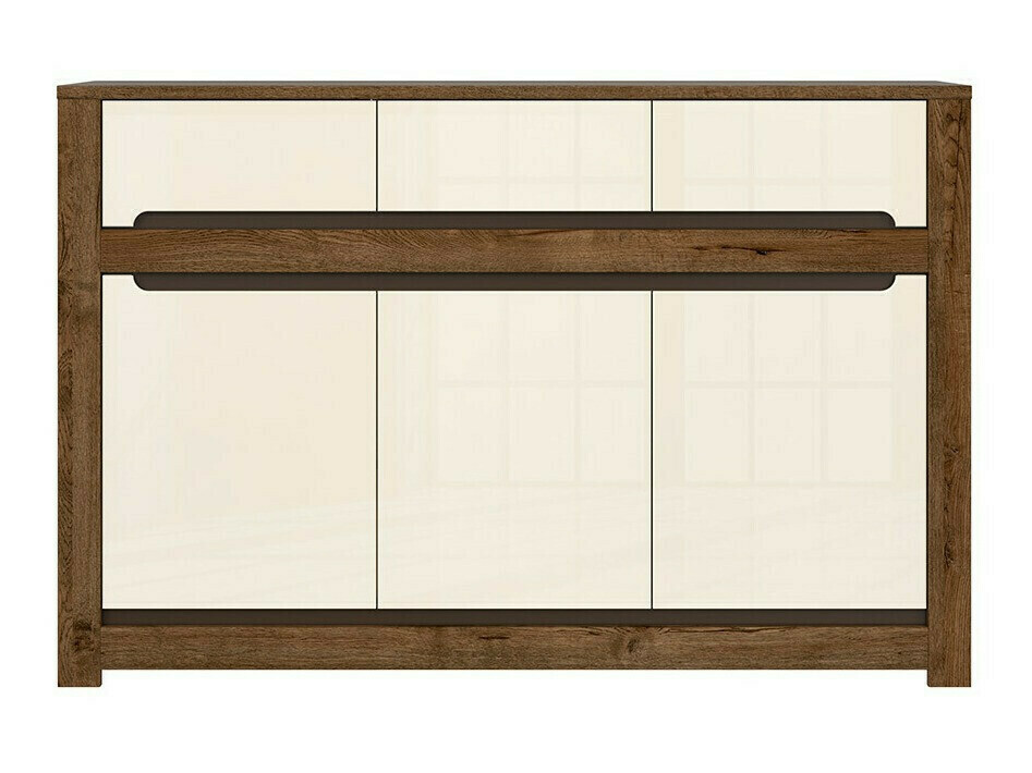 Komód Ophevaru 101 (Fényes krém + April tölgy)