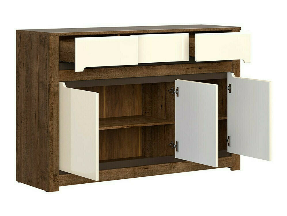 Komód Ophevaru 101 (Fényes krém + April tölgy)