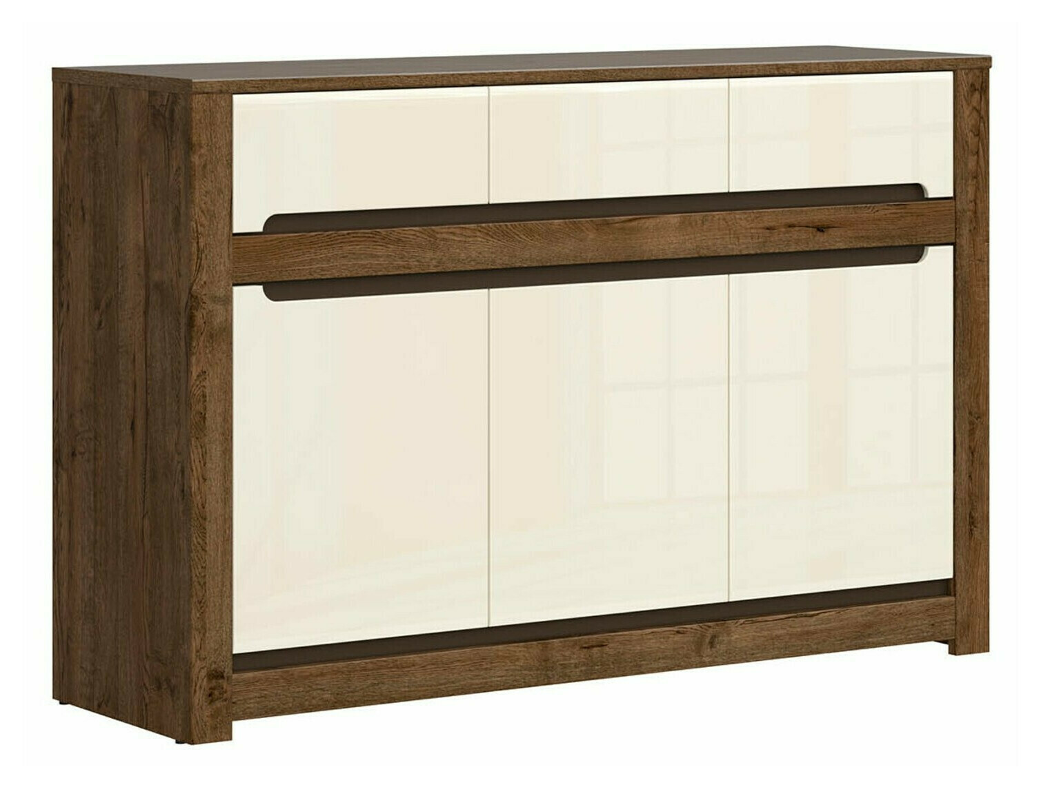 Komód Ophevaru 101 (Fényes krém + April tölgy)