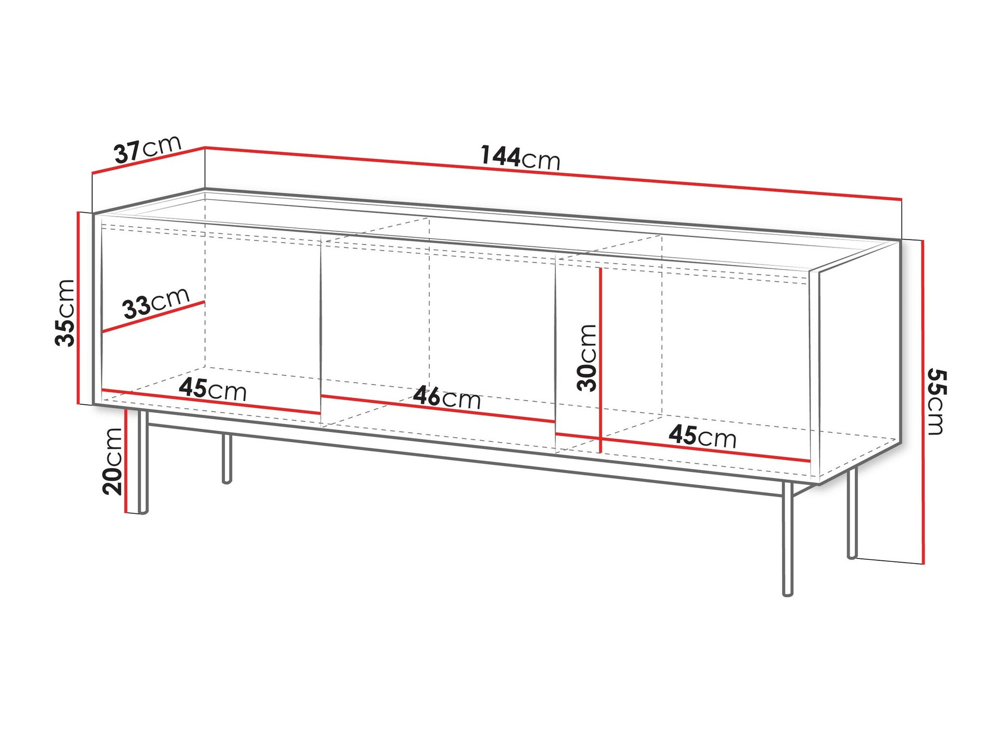 TV-állvány Dormela 103