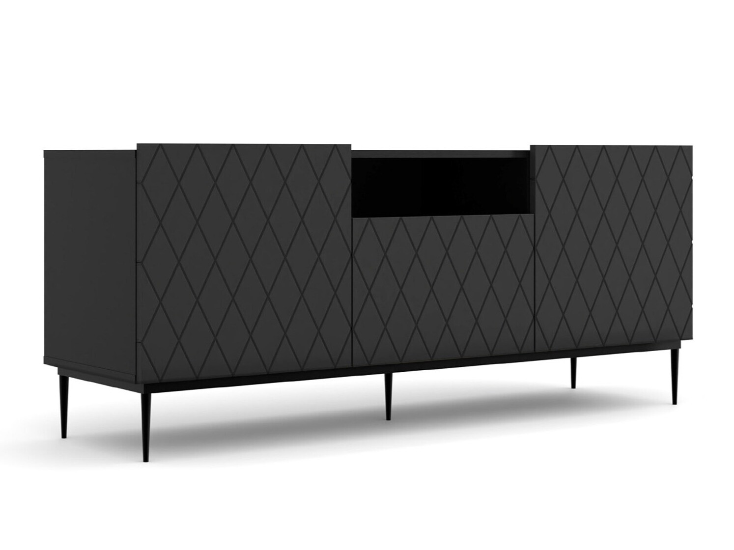 TV-állvány Melmoro 100 (Fekete)