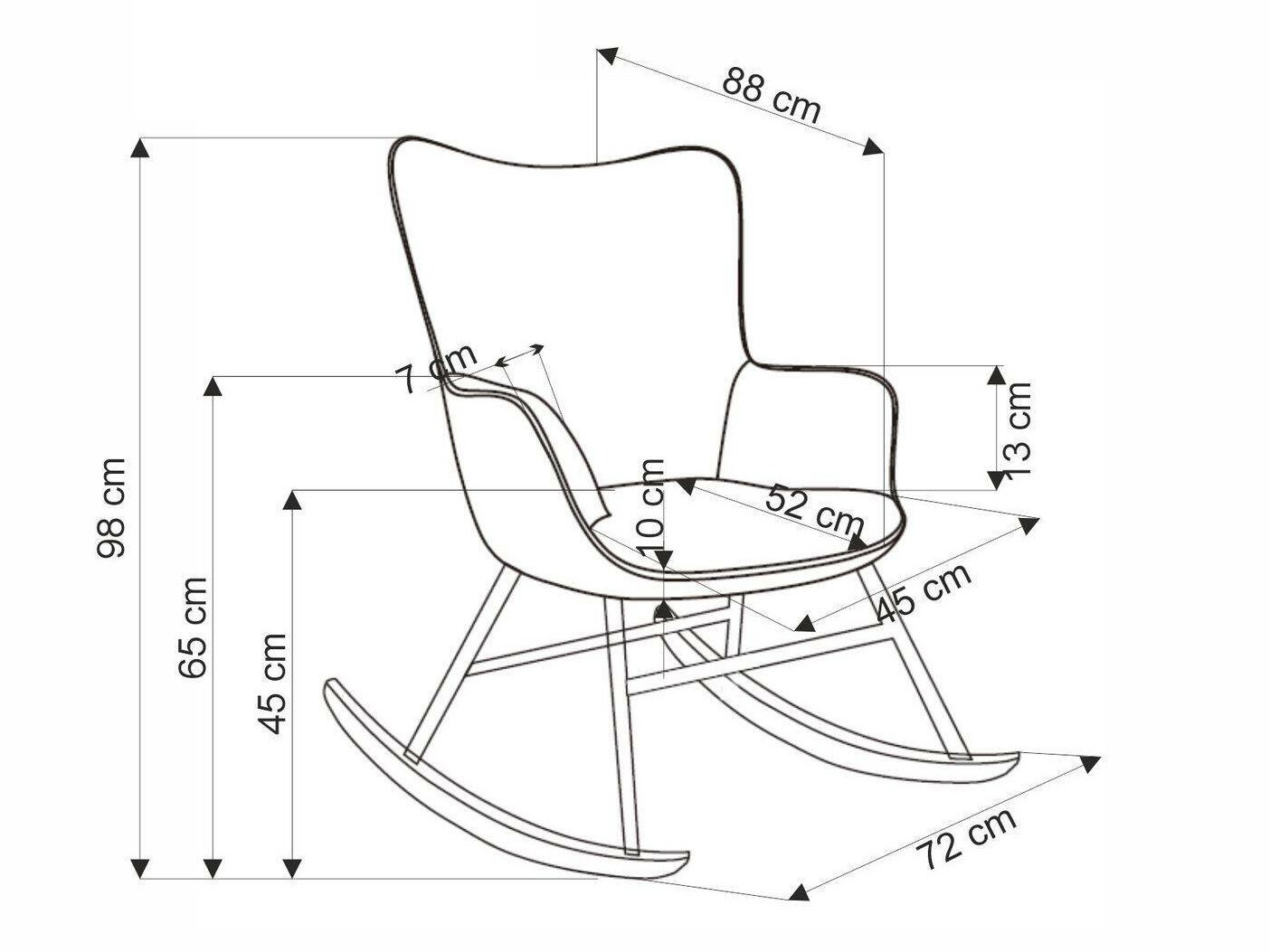 Hintaszék Houston 1611 (Szürke)