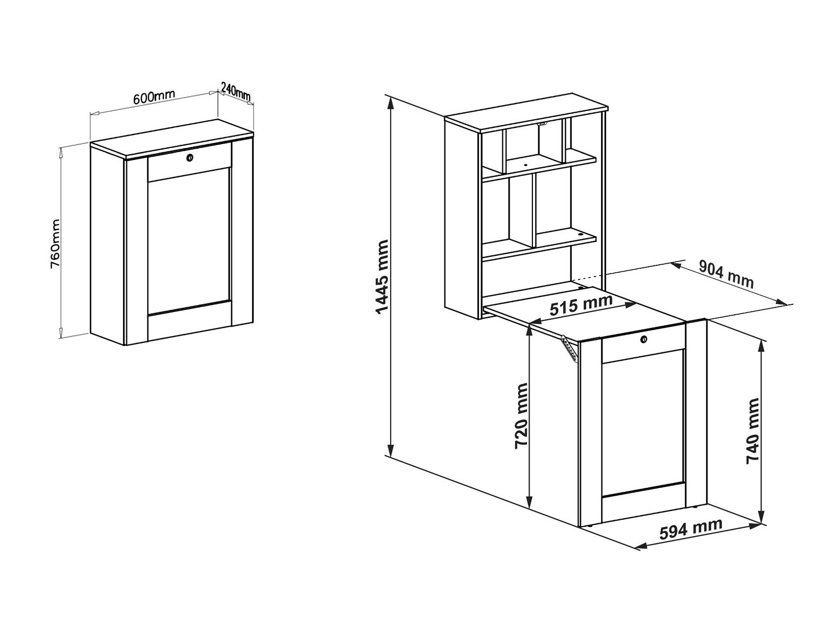 Íróasztal Buffalo 104 (Fehér)