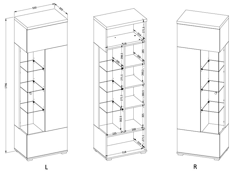Könyvespolc Virvele 103