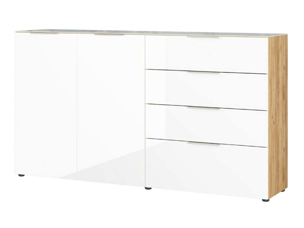 Komód Sacramento 302 (Fehér + Navarra tölgy)