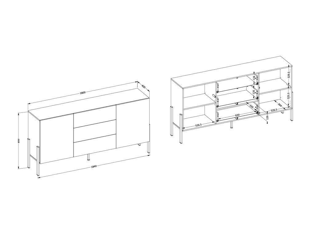 Komód Etsore 101 (Kasmír)