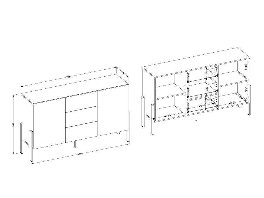 Komód Etsore 104 (Kasmír)