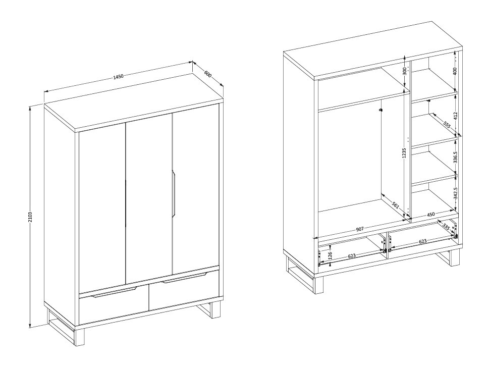 Gardróbszekrény Avicavu 114