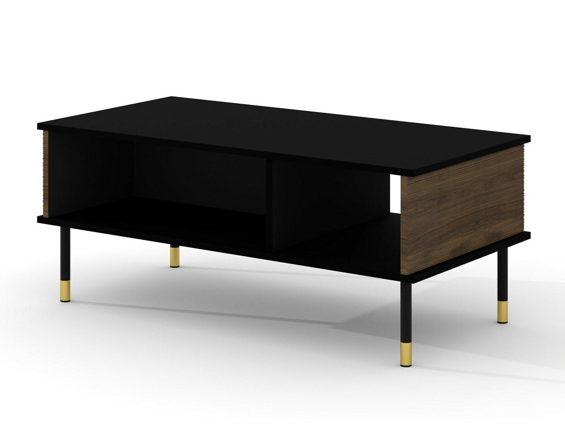 Nappali szett Romtole 103 (Fekete + Sötét tölgy)