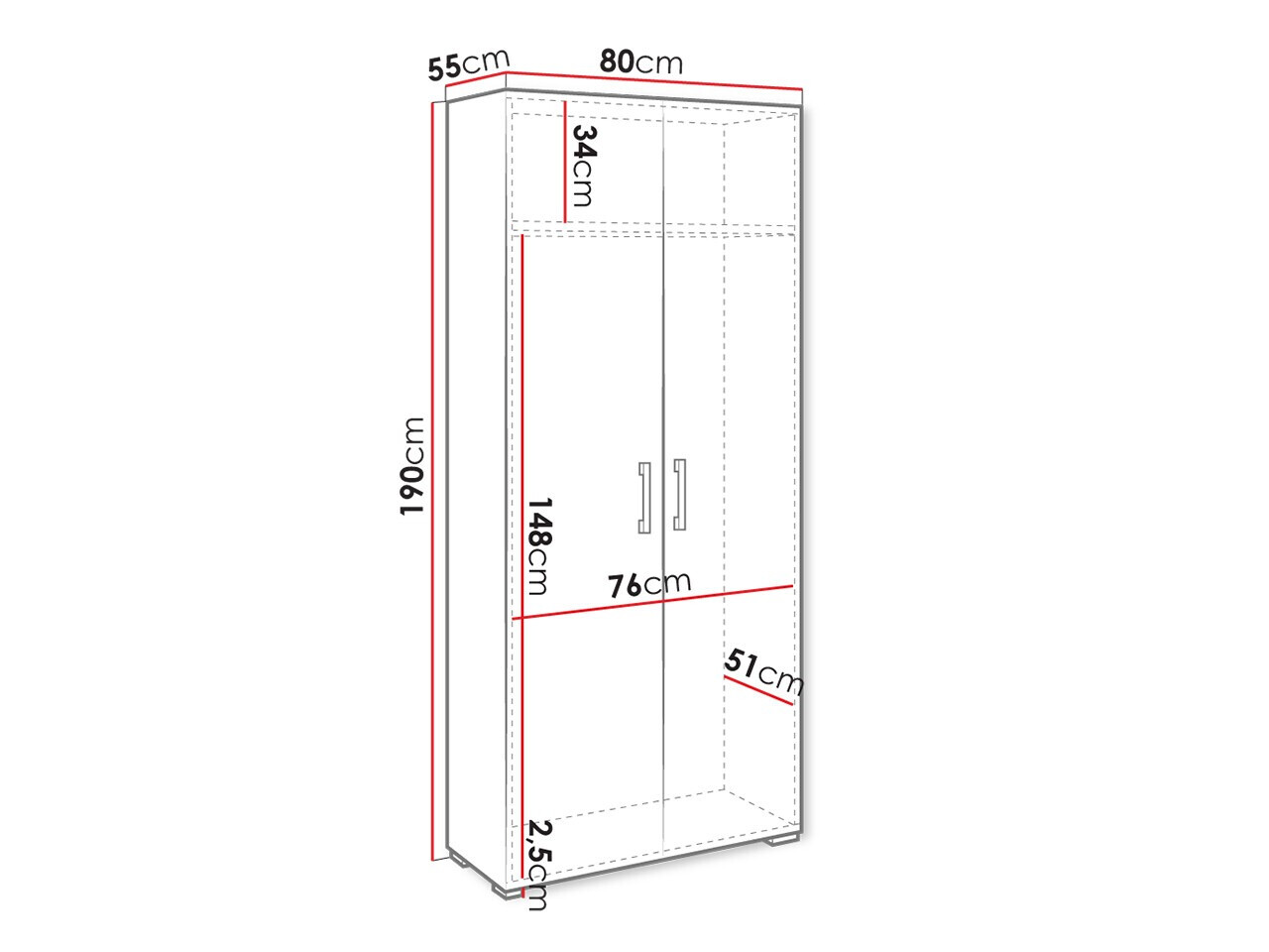 Gardróbszekrény Comfivo Etrtale 104