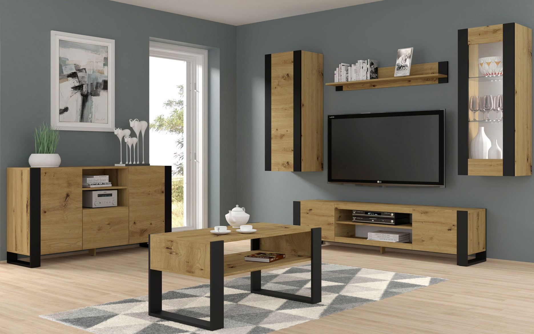 Dohányzóasztal Tivtora 102 (Artisan tölgy)