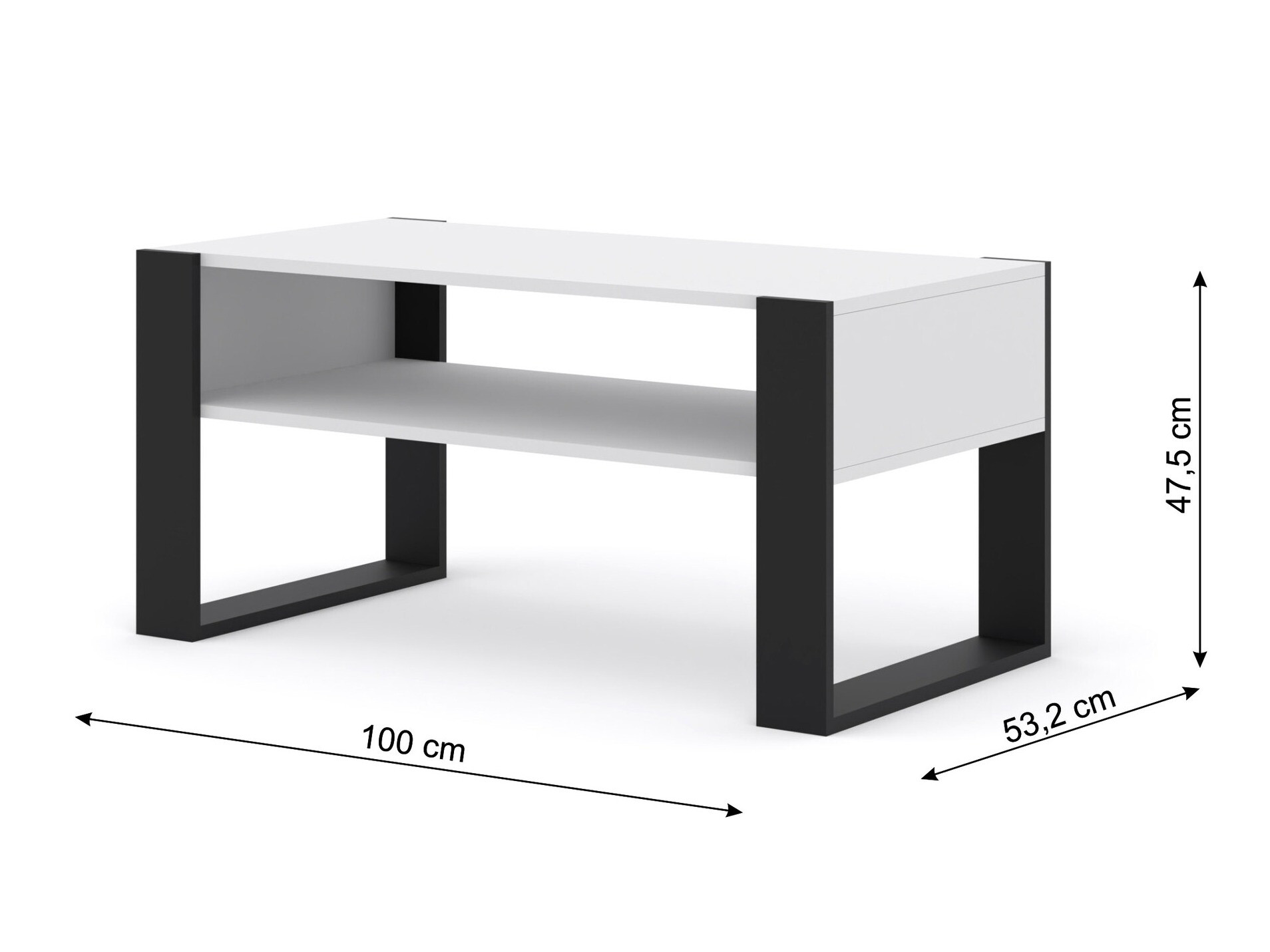 Dohányzóasztal Tivtora 102 (Matt fehér)