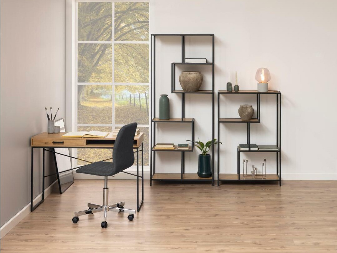 Íróasztal Norsica Sevferi 190 (Fekete + Vad tölgy)