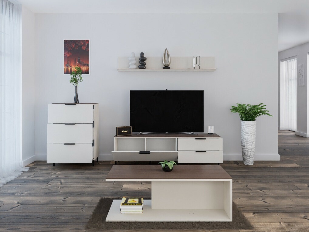 Dohányzóasztal Revteno 109 (Világosszürke+ Dió)