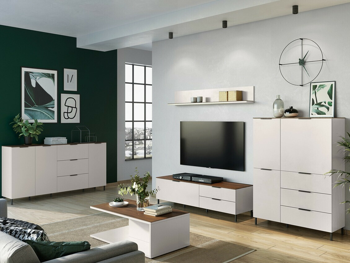 Dohányzóasztal Revteno 109 (Világosszürke+ Dió)