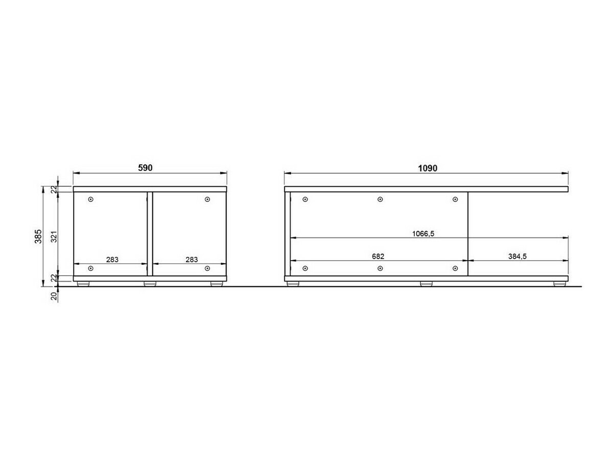 Dohányzóasztal Revteno 109 (Világosszürke+ Dió)