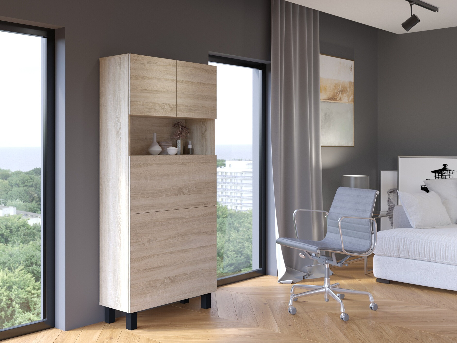 Könyvespolc Buffalo 145 (Sonoma tölgy)