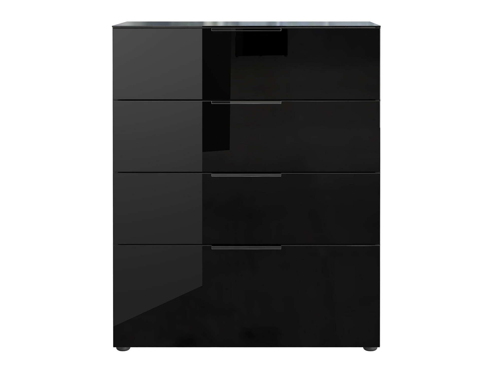 Komód Sacramento 299 (Fekete + Fényes fekete)