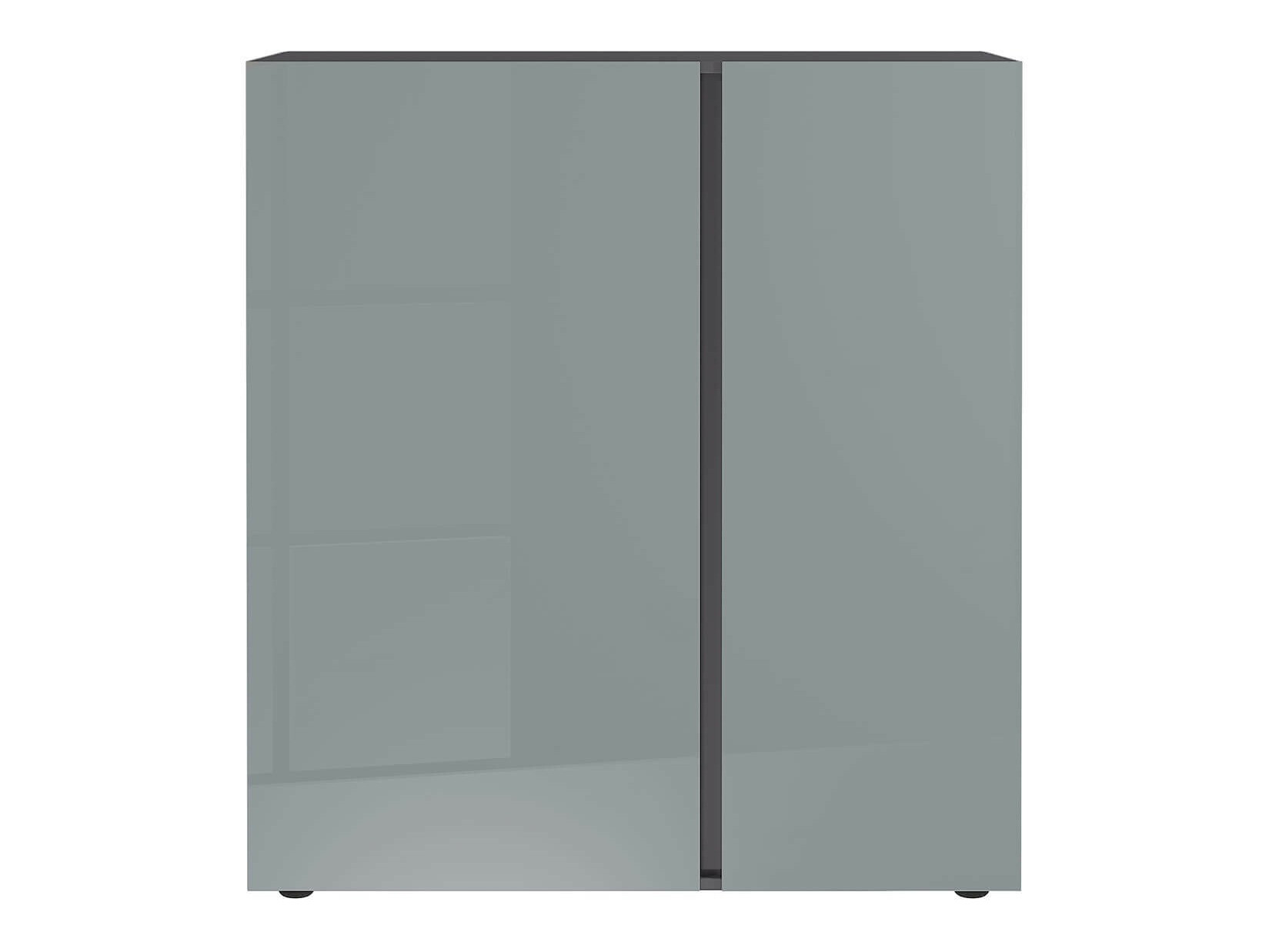 Szekrény Sacramento 289 (Fényes szürke + Grafit)