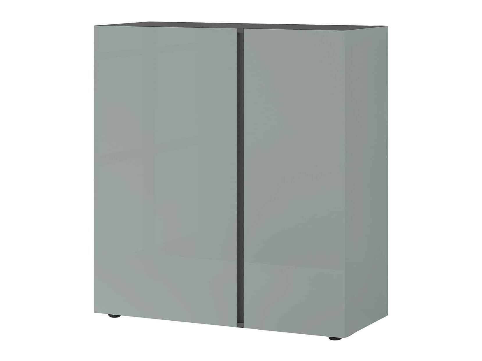 Szekrény Sacramento 289 (Fényes szürke + Grafit)