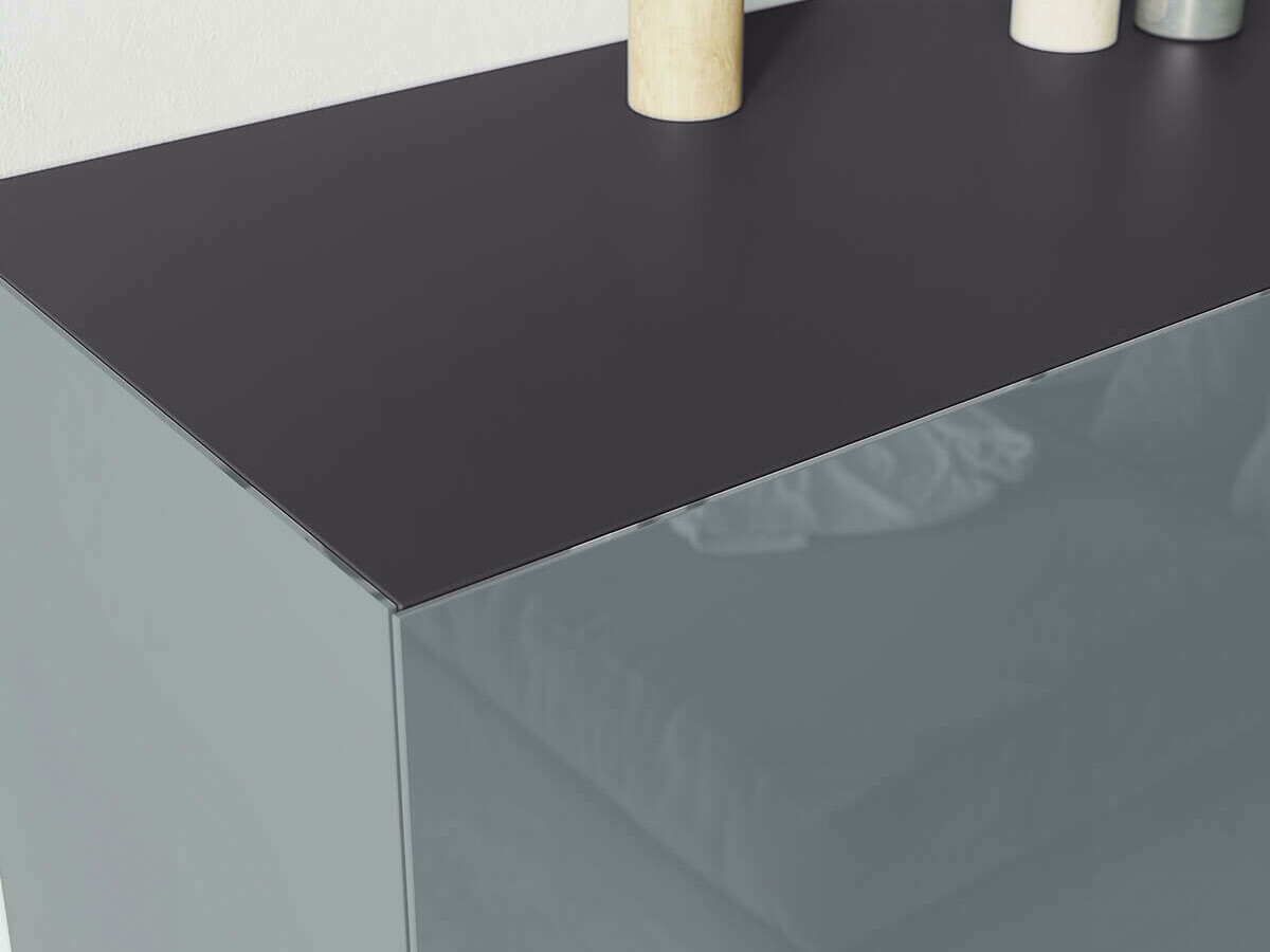 Szekrény Sacramento 289 (Fényes szürke + Grafit)