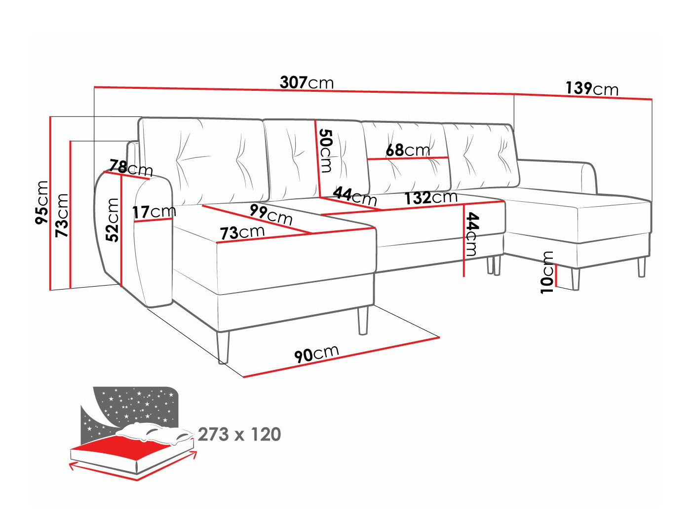 Sarokkanapé Memphis 110 (Itaka 10)