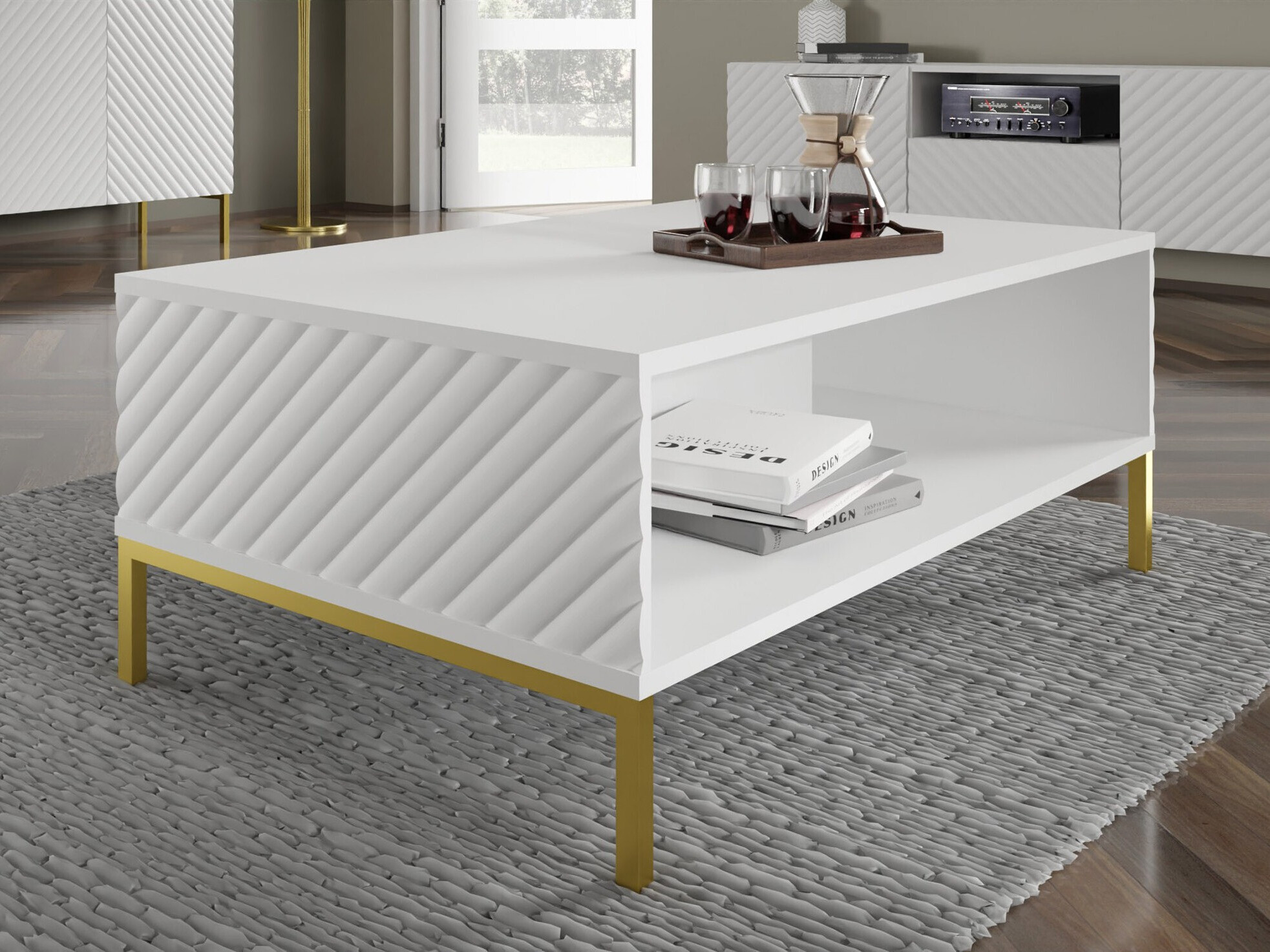 Dohányzóasztal Fivremu 106 (Fehér)