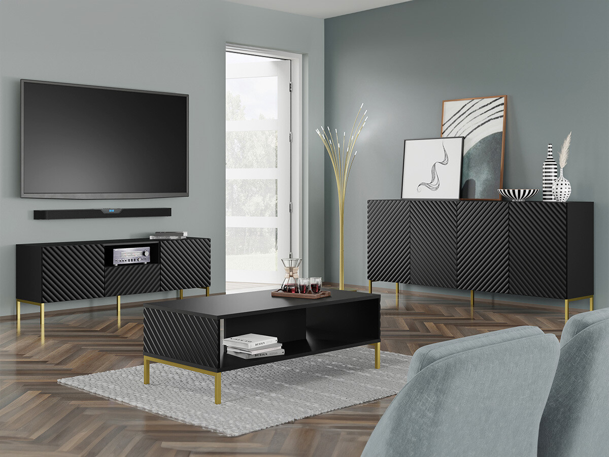 Nappali szett Fivremu 107 (Fekete)