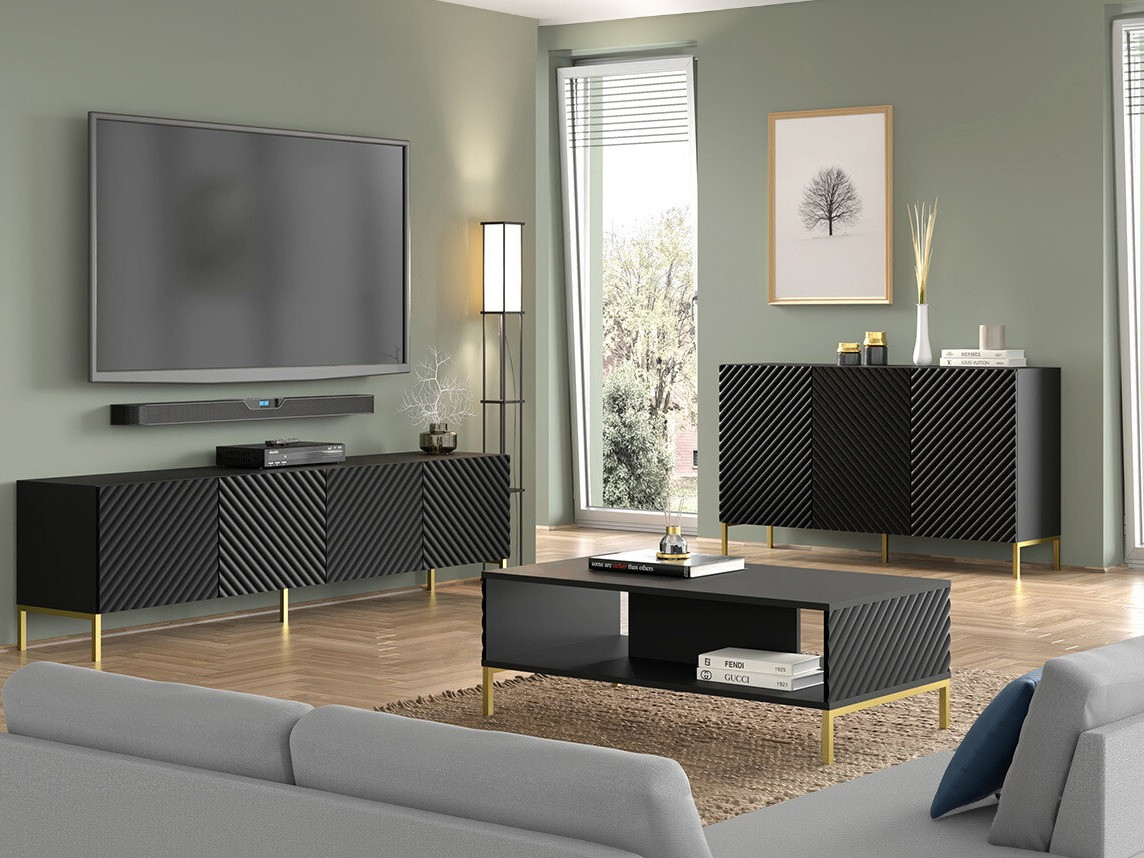 Nappali szett Fivremu 108 (Fekete)