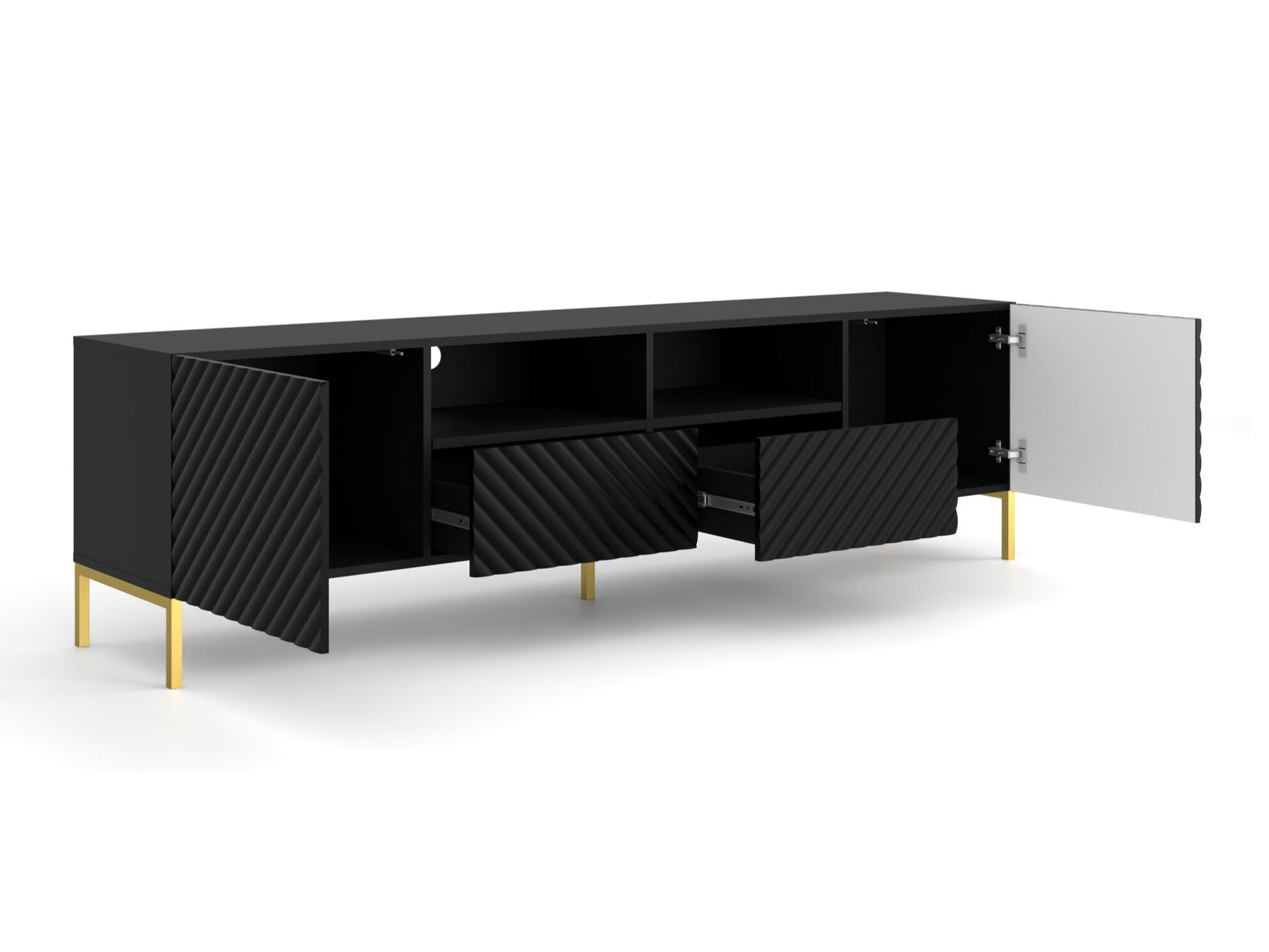 TV-állvány Fivremu 103 (Fekete)