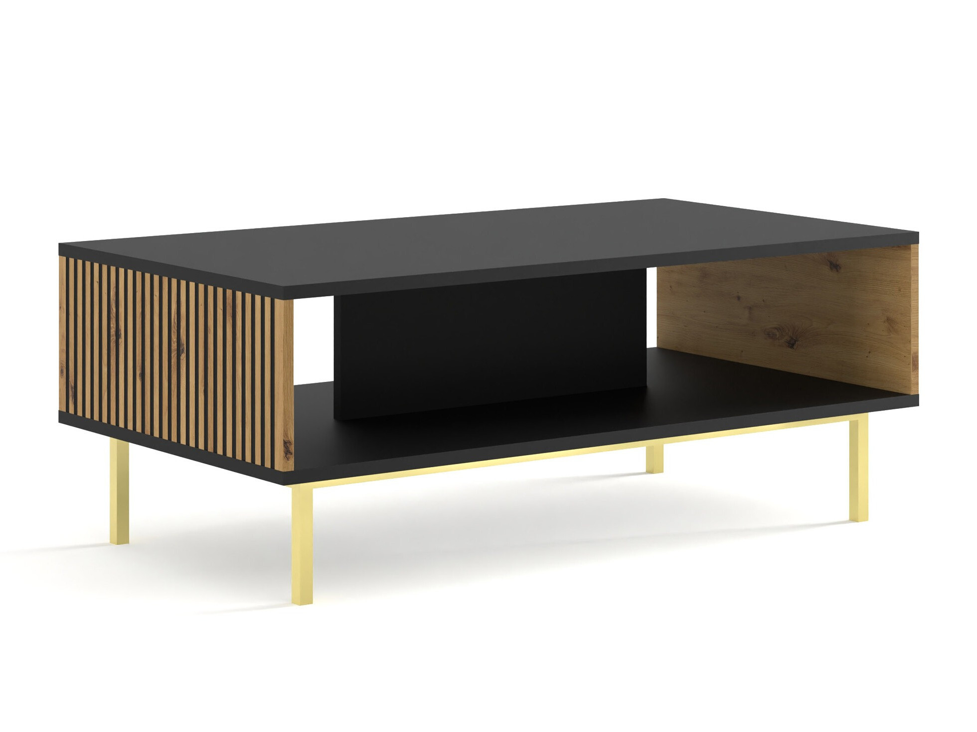 Dohányzóasztal Talsalu 103 (Artisan tölgy + Fekete)