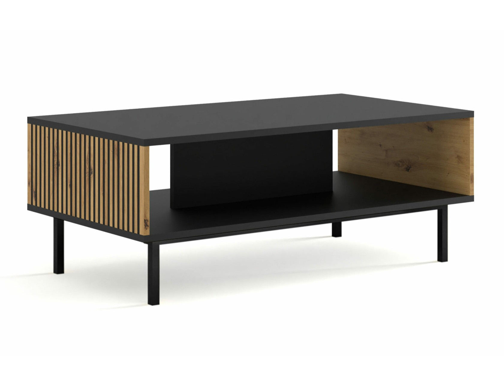 Dohányzóasztal Talsalu 103 (Artisan tölgy + Fekete)