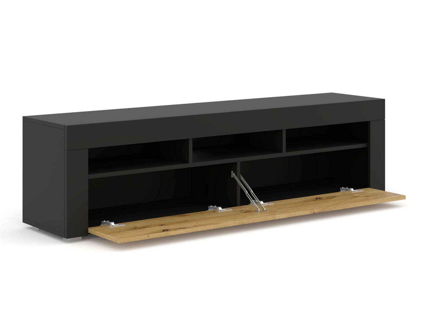 TV-állvány Buffalo 149 (Fekete + Artisan tölgy)