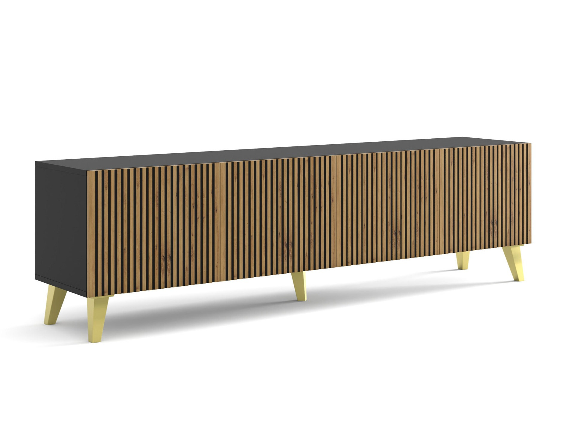 TV-állvány Buffalo 152 (Artisan tölgy + Fekete)