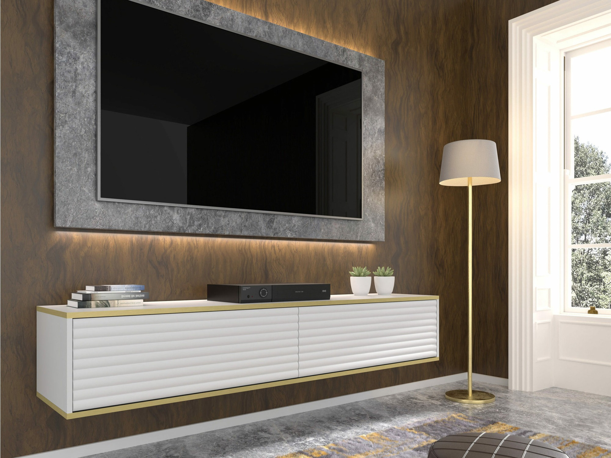 TV-állvány Buffalo 153 (Fehér)