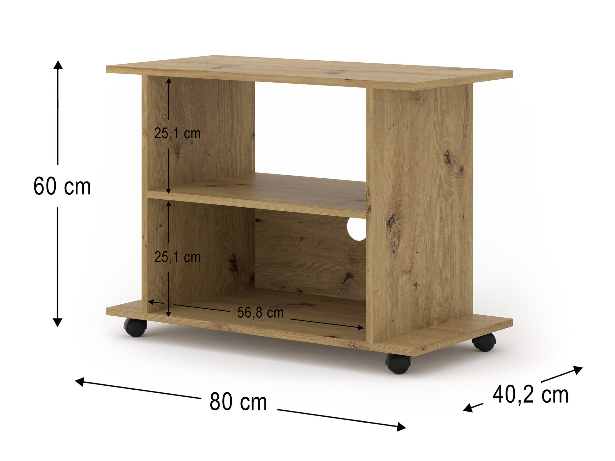 TV-állvány Buffalo 162 (Artisan tölgy)