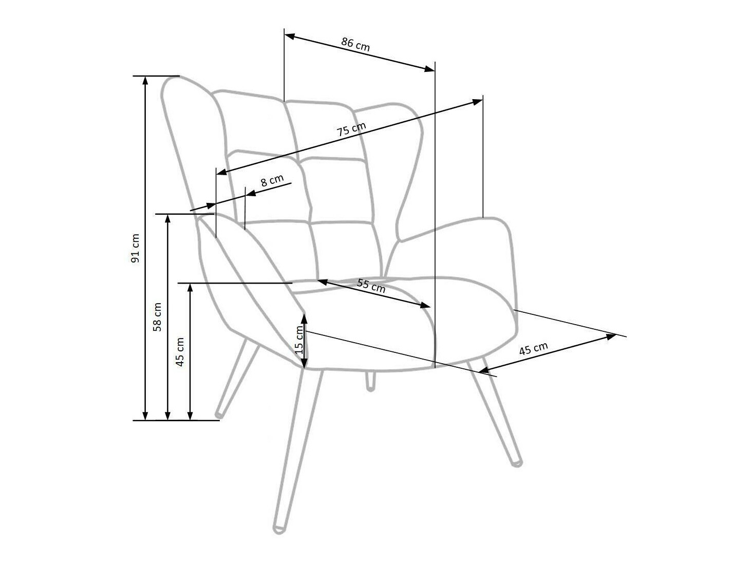 Fotel Houston 1079 (Sötét sárga)