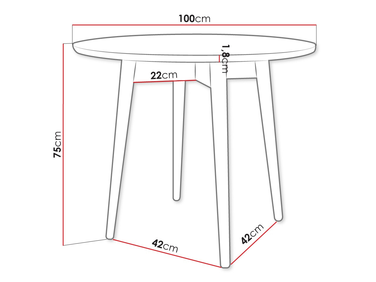 Asztal Racine 117 (Barna)