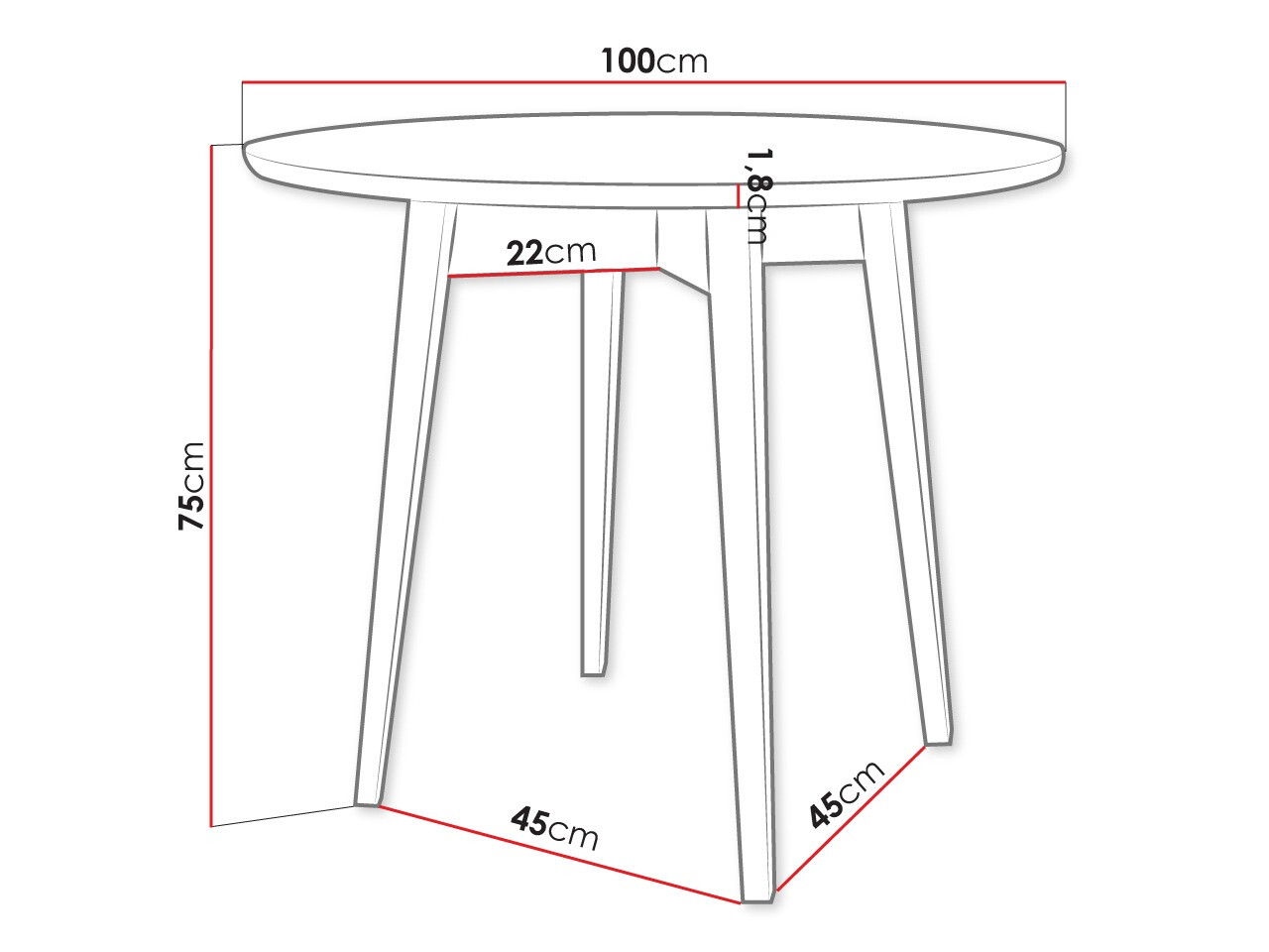 Asztal Racine 123 (Barna)