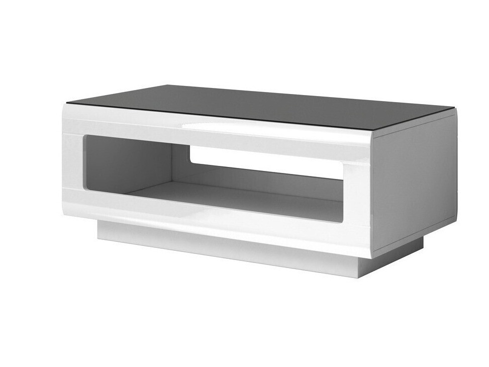 Dohányzóasztal Austin D118 (Fehér + Fényes fehér + Fekete)