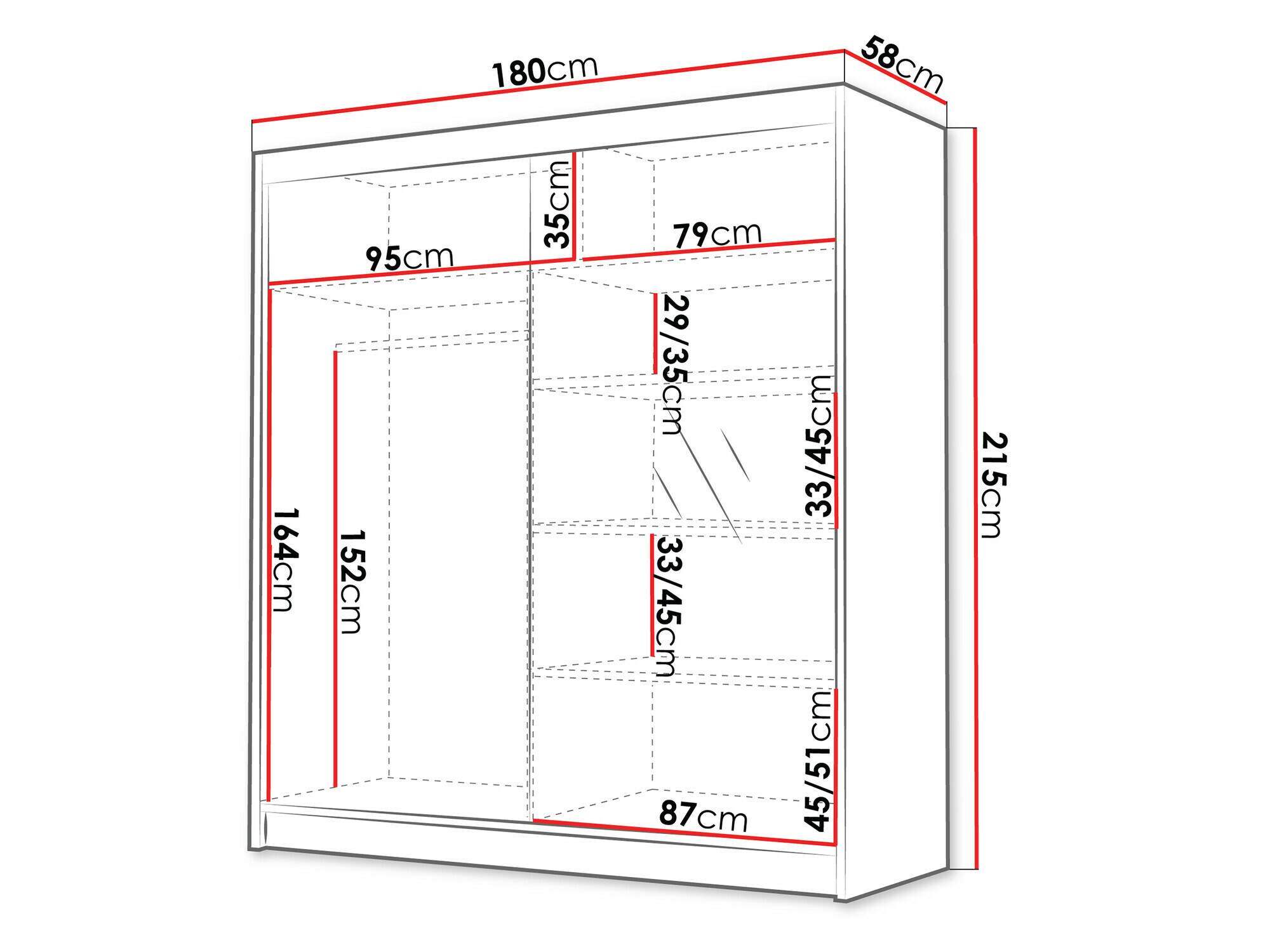 Gardróbszekrény Closico 186 (Kasmír)