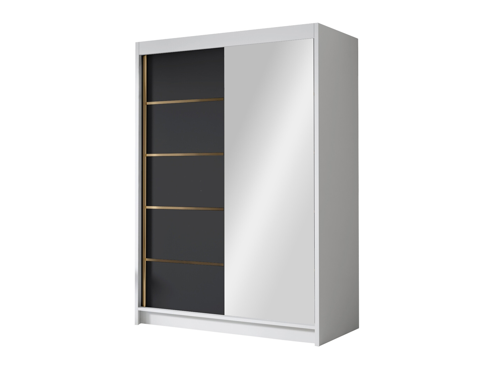 Gardróbszekrény Closico 188 (Fehér + Fekete)