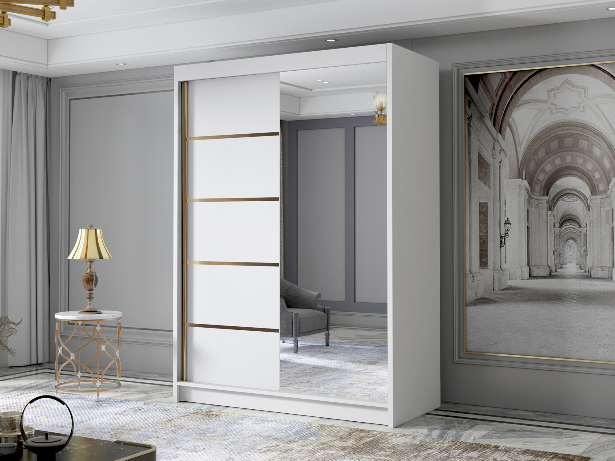 Gardróbszekrény Closico 188 (Fehér)