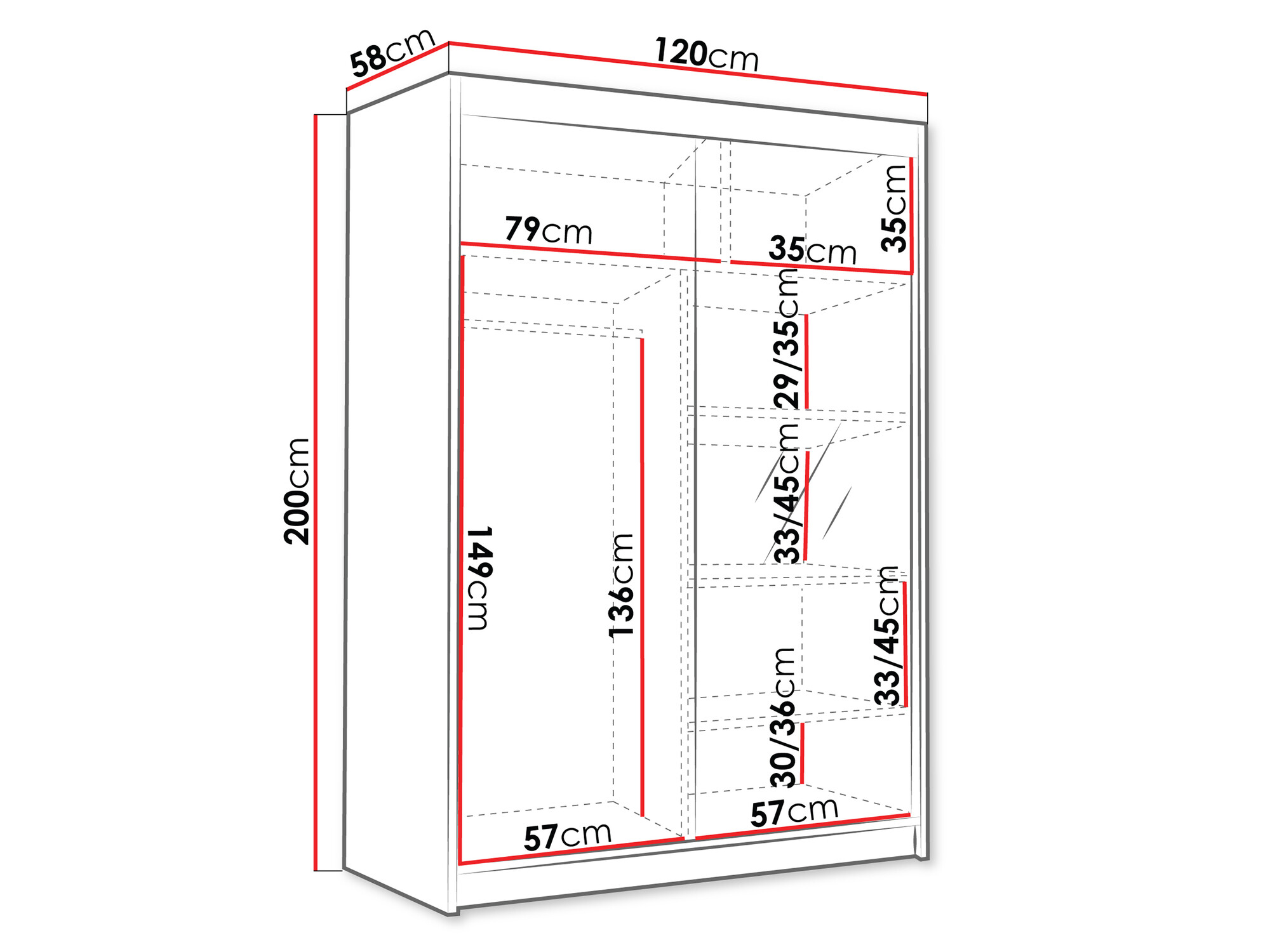 Gardróbszekrény Closico Fornix III (Kasmír)