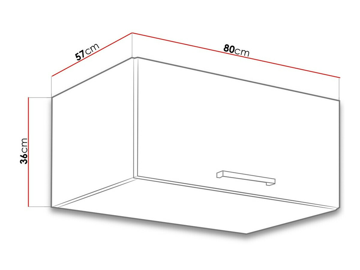 Moduláris fali szekrény Wood White 134