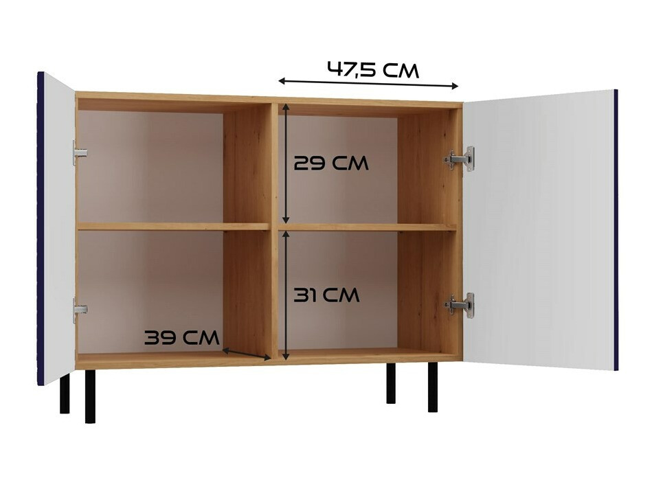 Szekrény Romseru 101 (Kék + Artisan tölgy)