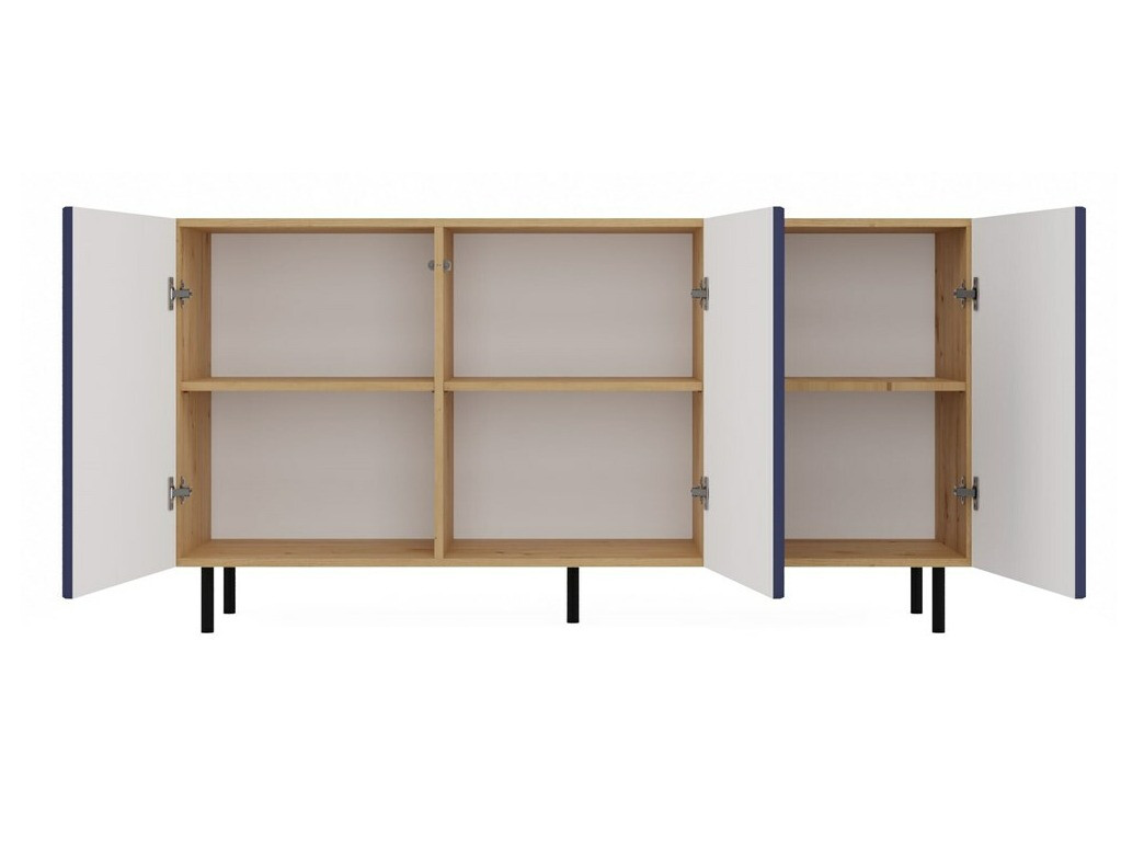 Szekrény Romseru 102 (Kék + Artisan tölgy)